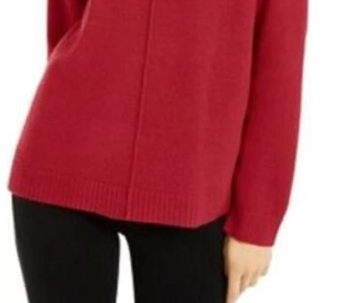 Alfani Women's Dropped-Shoulder Turtleneck Red Size Small