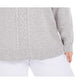 Karen Scott Women's Cable-Knit Panel Sweater Gray Size X-Small