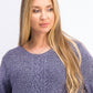 Karen Scott Women's Cable-Knit Panel Sweater Purple Size Medium