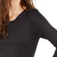 Alfani Women's Scoop-Neck Solid Top Black Size Small