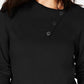 Karen Scott Women's Cotton Envelope Neck Sweater  Black Size X-Small