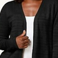 Karen Scott Women's Pointelle Knit Cardigan Black Size Large