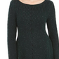 Style & Co Women's Scalloped Hem Ribbed Knit Sweater Brown Size Small