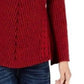 Style & Co Women's Scalloped Hem Ribbed Knit Sweater Red Size X-Small