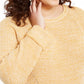 Style & Co Women's Plus Size Pointelle-Trim Sweater Gold Size 1X