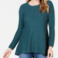 Style & Co Women's High Low Tunic Sweater Green Size Large