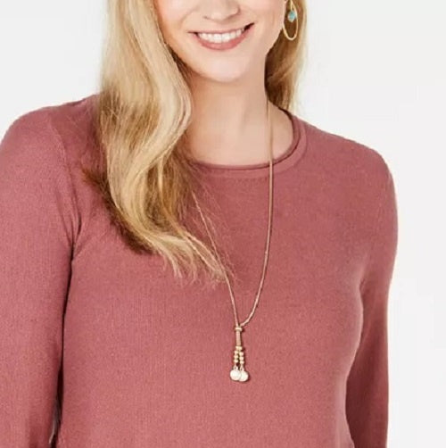 Style & Co Women's High-Low Tunic Sweater Purple Size Large