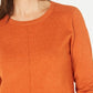 Karen Scott Women's Crewneck Long-Sleeve Sweater Med Orange Size Medium