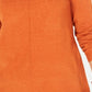 Karen Scott Women's Crewneck Long-Sleeve Sweater  Med Orange Size Small