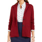 Charter Club Women's Sweater Blazer Jacket Wine Size X-Large