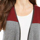 Charter Club Women's Milano Cotton Colorblocked Cardigan Black Size XX-Large