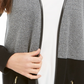 Charter Club Women's Milano Cotton Colorblocked Cardigan Black Size XX-Large