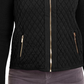 Charter Club Women's Quilted Sweater Jacket Black Size Small