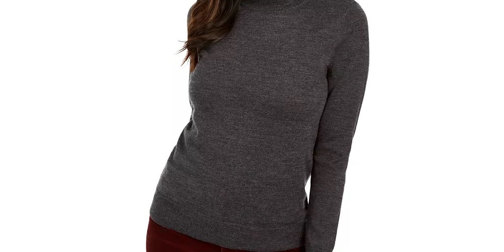 Charter Club Women's Merino Wool Turtleneck Black Size Extra Small