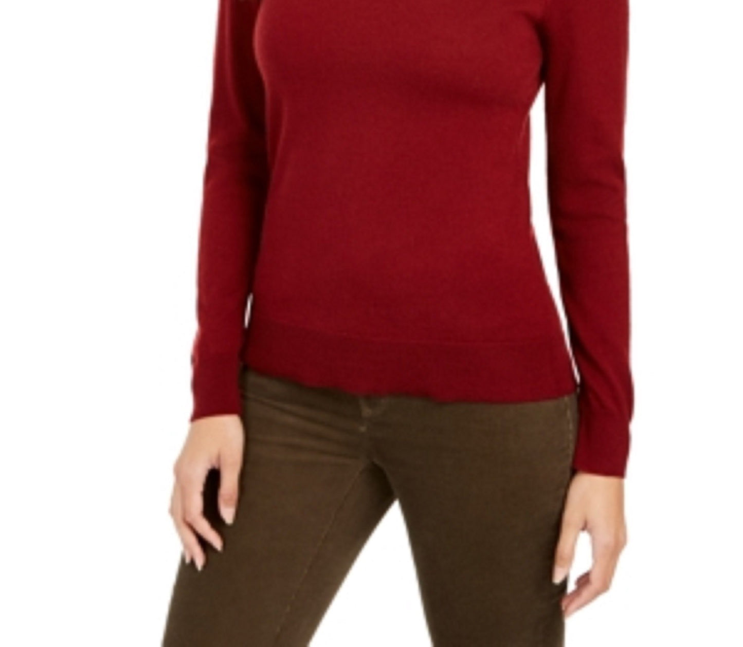 Charter Club Women's Merino Wool Turtleneck Wine Size XX Large