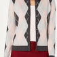 Charter Club Women's Argyle Knit Cardigan Dark Gray Size Medium