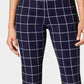Charter Club Women's Windowpane Pants Blue Size 8