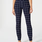 Charter Club Women's Windowpane Plaid Pants Blue Size 4 Petite