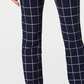 Charter Club Women's Windowpane Plaid Pants Blue Size 4 Petite