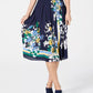 Charter Club Women's Printed Pleated Midi Skirt Blue Size XX Large