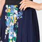 Charter Club Women's Printed Pleated Midi Skirt Blue Size XX Large