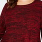Style & Co Women's Plus Size Ruffled Sweater Red Size 1X