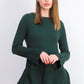 Style & Co Women's Ruffle Hem Knit Sweater Dark Green Size X-Large