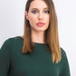 Style & Co Women's Ruffle Hem Knit Sweater Dark Green Size X-Large