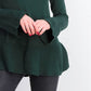Style & Co Women's Ruffle Hem Knit Sweater Dark Green Size X-Large