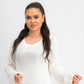 Style & Co Women's Boxy Knit Pullover Sweater White Size XX Large