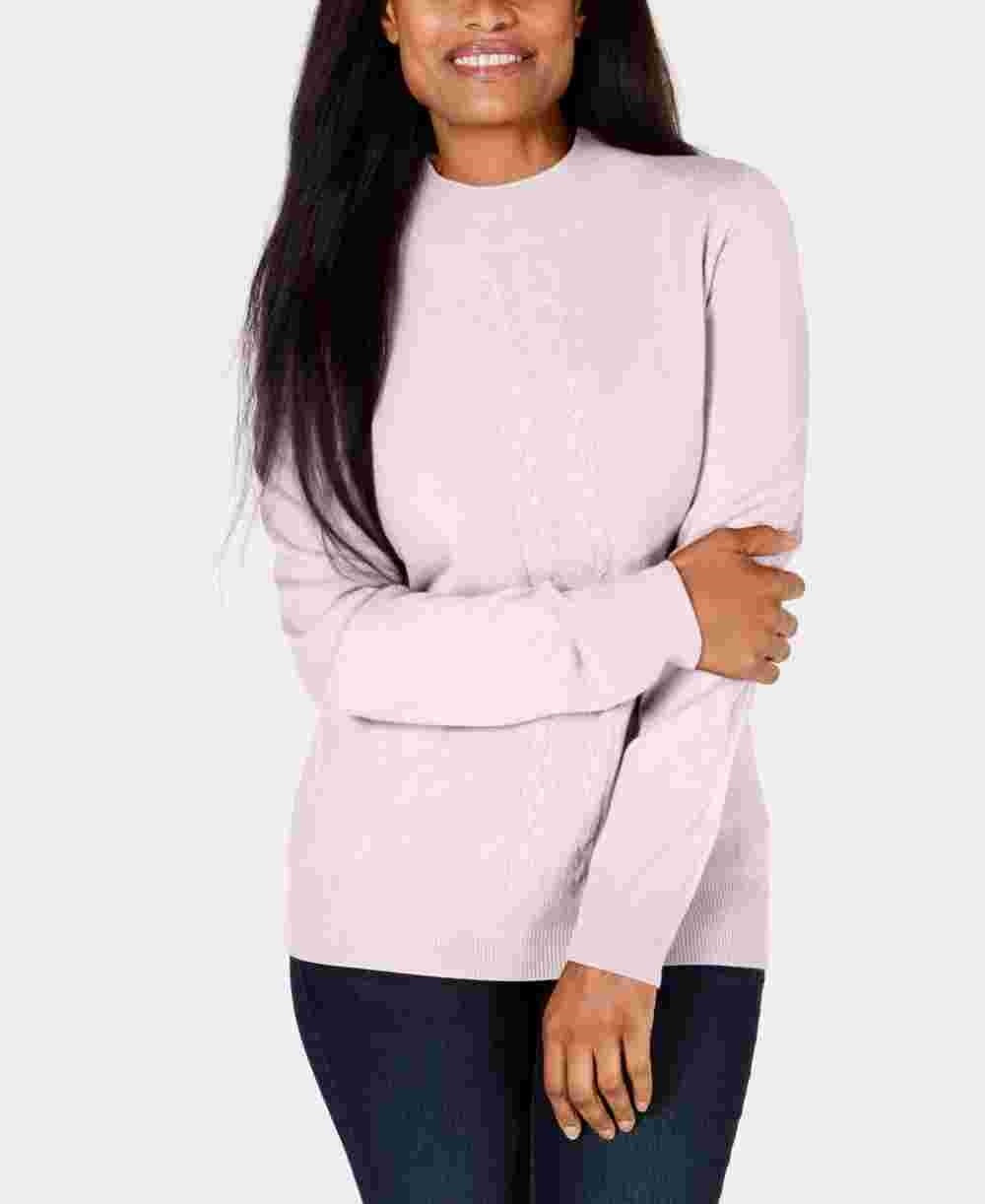 Karen Scott Women's Pink Patterned Long Sleeve Crew Neck T-Shirt Top Pink Size Small