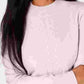 Karen Scott Women's Pink Patterned Long Sleeve Crew Neck T-Shirt Top Pink Size Small