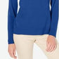 Karen Scott Women's Button Shoulder Sweater Navy Size Small