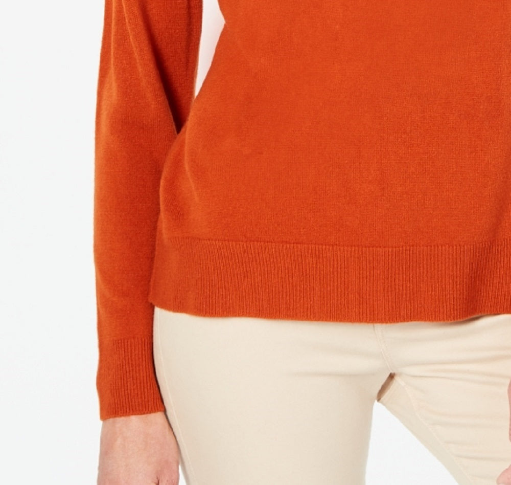 Karen Scott Women's Button-Shoulder Sweater Red Size X-Large
