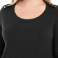 Karen Scott Women's Plus Ribbed Trim Button Shoulders Pullover Sweater Black Size 2X