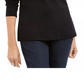 Karen Scott Women's Cotton Festive Catwalk Top Black Size Medium