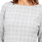Karen Scott Women's Cotton Plaid Tunic Grey Size Medium