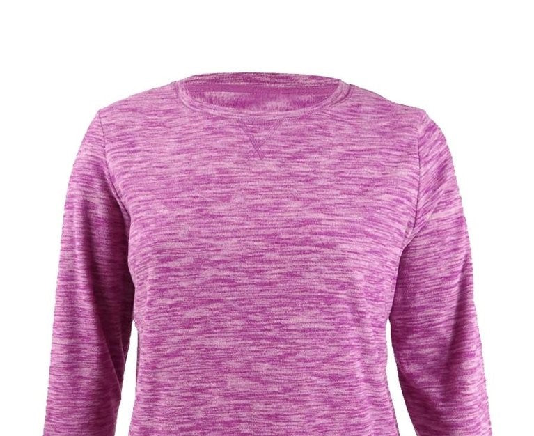 Karen Scott Women's Sport Space-Dye Microfleece Top Purple Size Medium