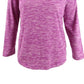 Karen Scott Women's Sport Space-Dye Microfleece Top Purple Size Medium