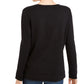 Karen Scott Women's Sport Plaid Reindeer Top Black Size Small