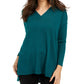 Style & Co Women's V-Neck Tunic Sweater Green Size Small