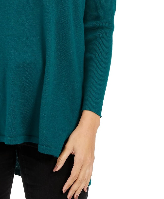 Style & Co Women's V-Neck Tunic Sweater Green Size Small