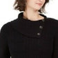 Style & Co Women's Scalloped-Hem Ribbed Sweater Black Size Large