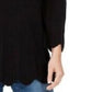 Style & Co Women's Scalloped-Hem Ribbed Sweater Black Size Large