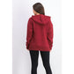 Ideology Women's Zip Hem Hoodie Red - Size X-Large