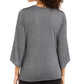 Alfani Women's Metallic Tie-Front Top Dark Gray Size Small