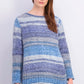 Style & Co Women's Chenille Space-Dyed Sweater Navy Size X-Large