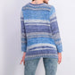 Style & Co Women's Chenille Space-Dyed Sweater Navy Size X-Large