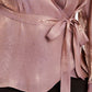 INC International Concepts Women's Plus Snake Embossed Faux Wrap Top Pink Size 1X
