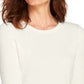Maison Jules Women's Crewneck 3/4 Sleeve Sweater White Size XX-Large